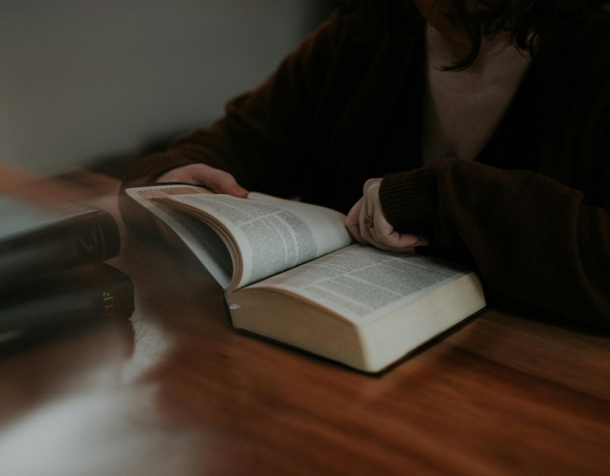 Woman reading a book