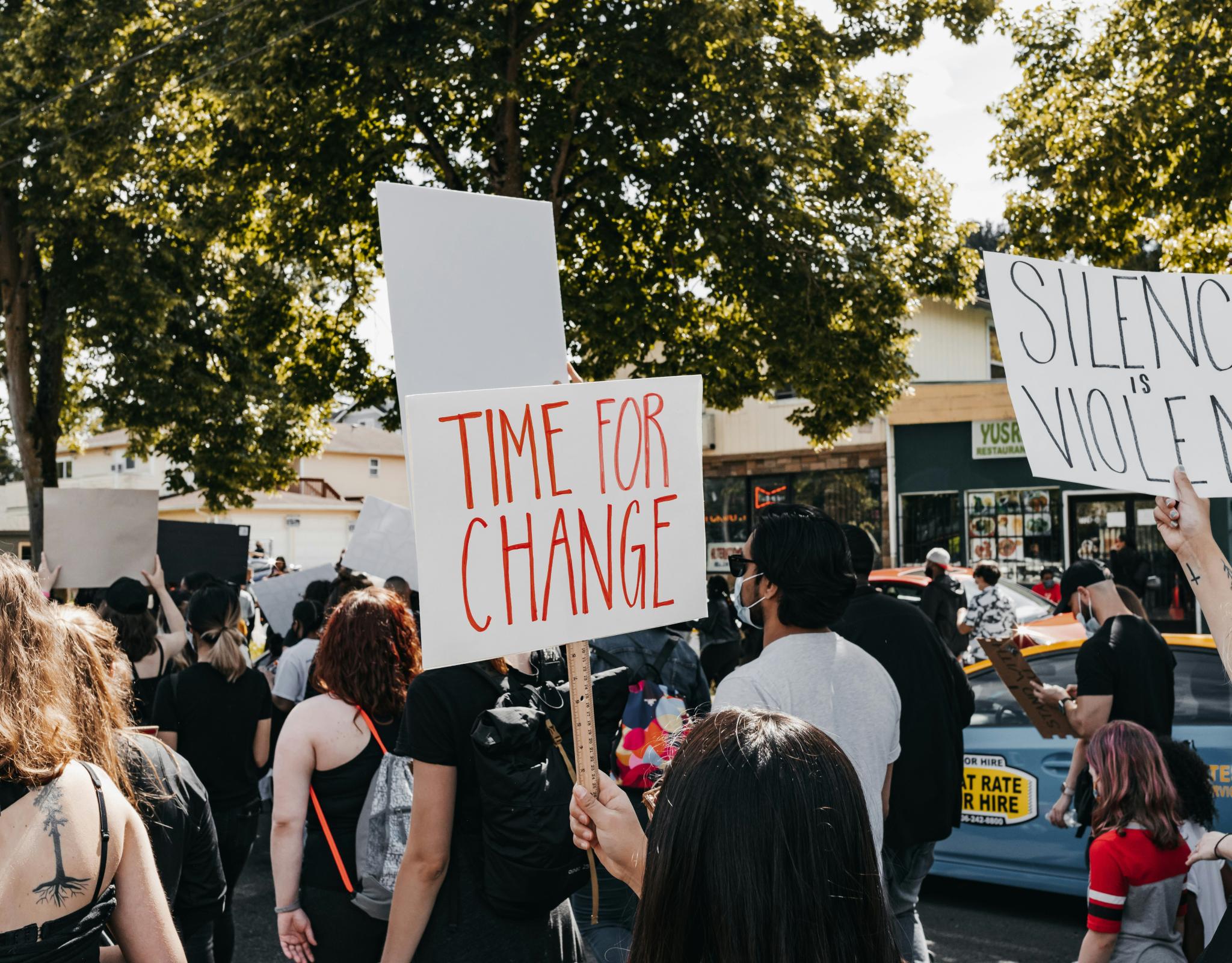 People protesting 