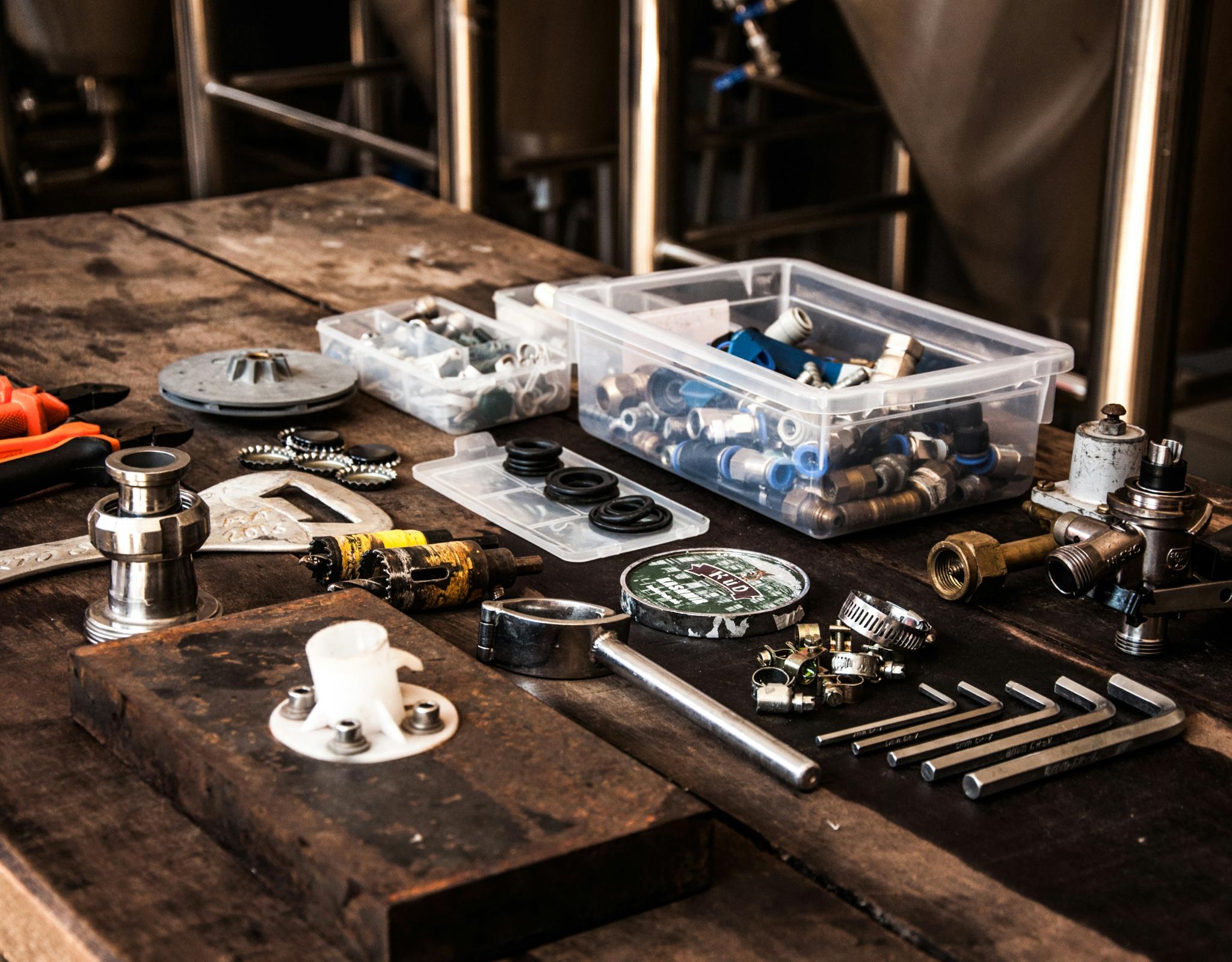 tools on table 