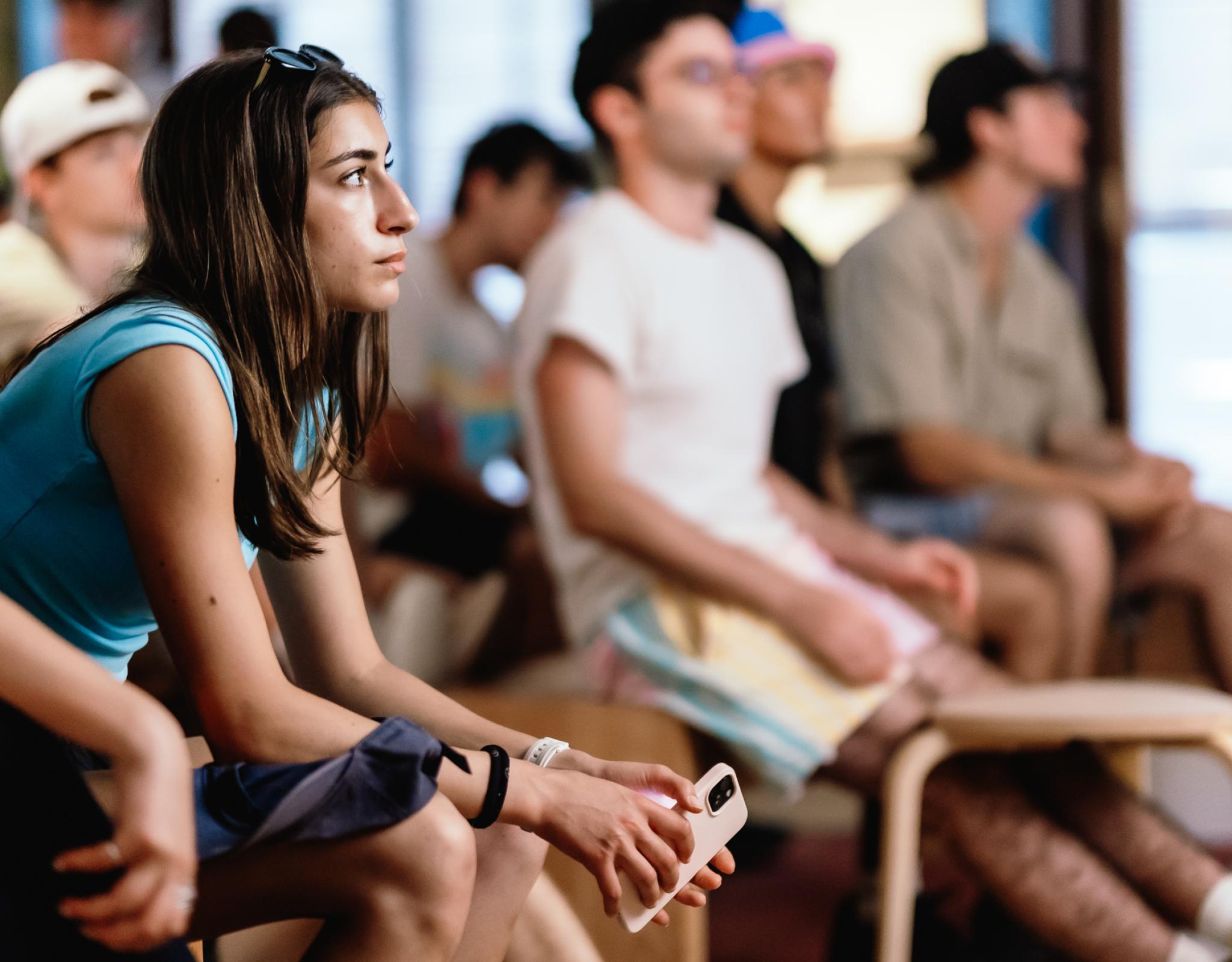 Teen girl paying attention