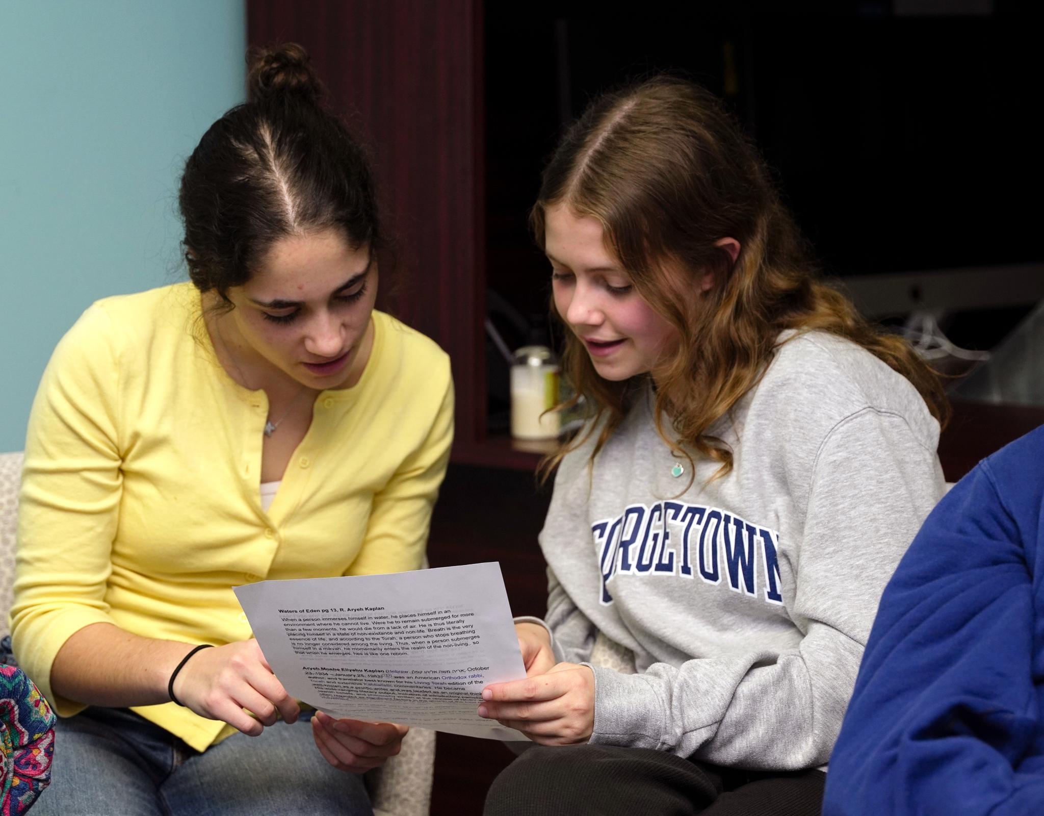 Middle-schoolers learning together