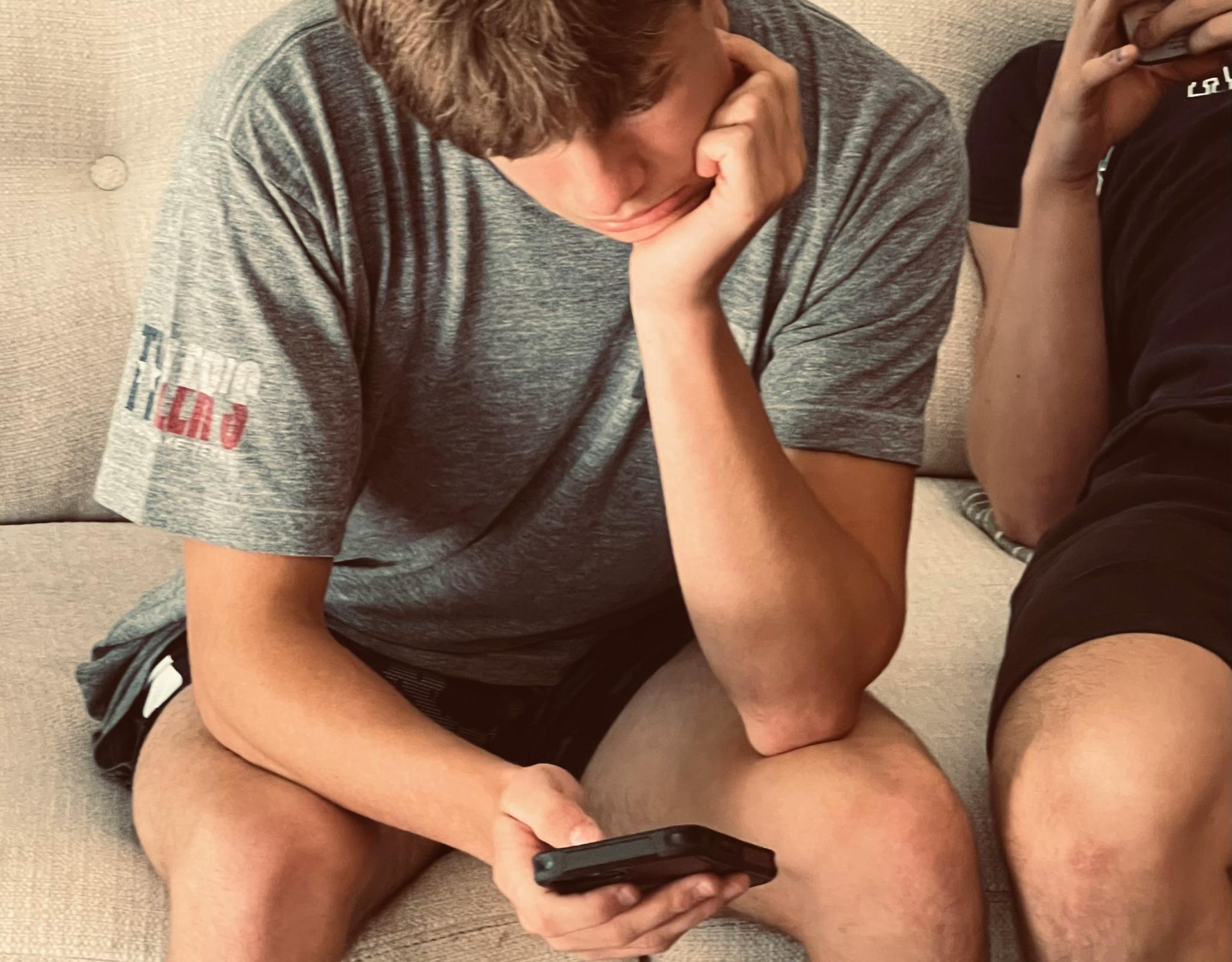 Teen on a phone