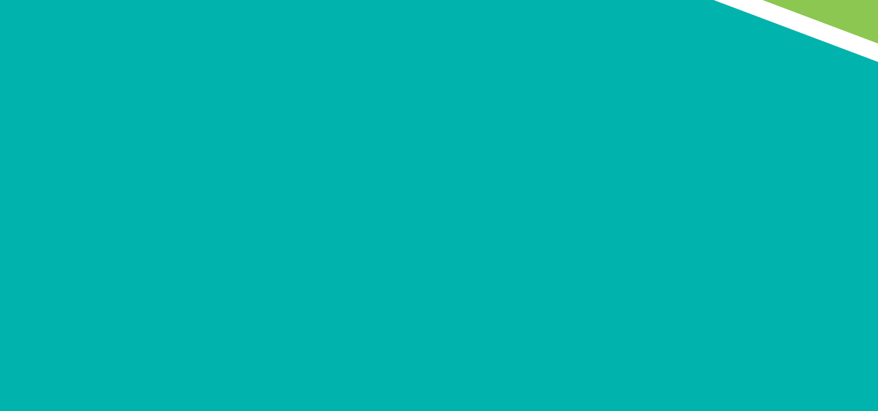 Color blocks in teal and lime. 