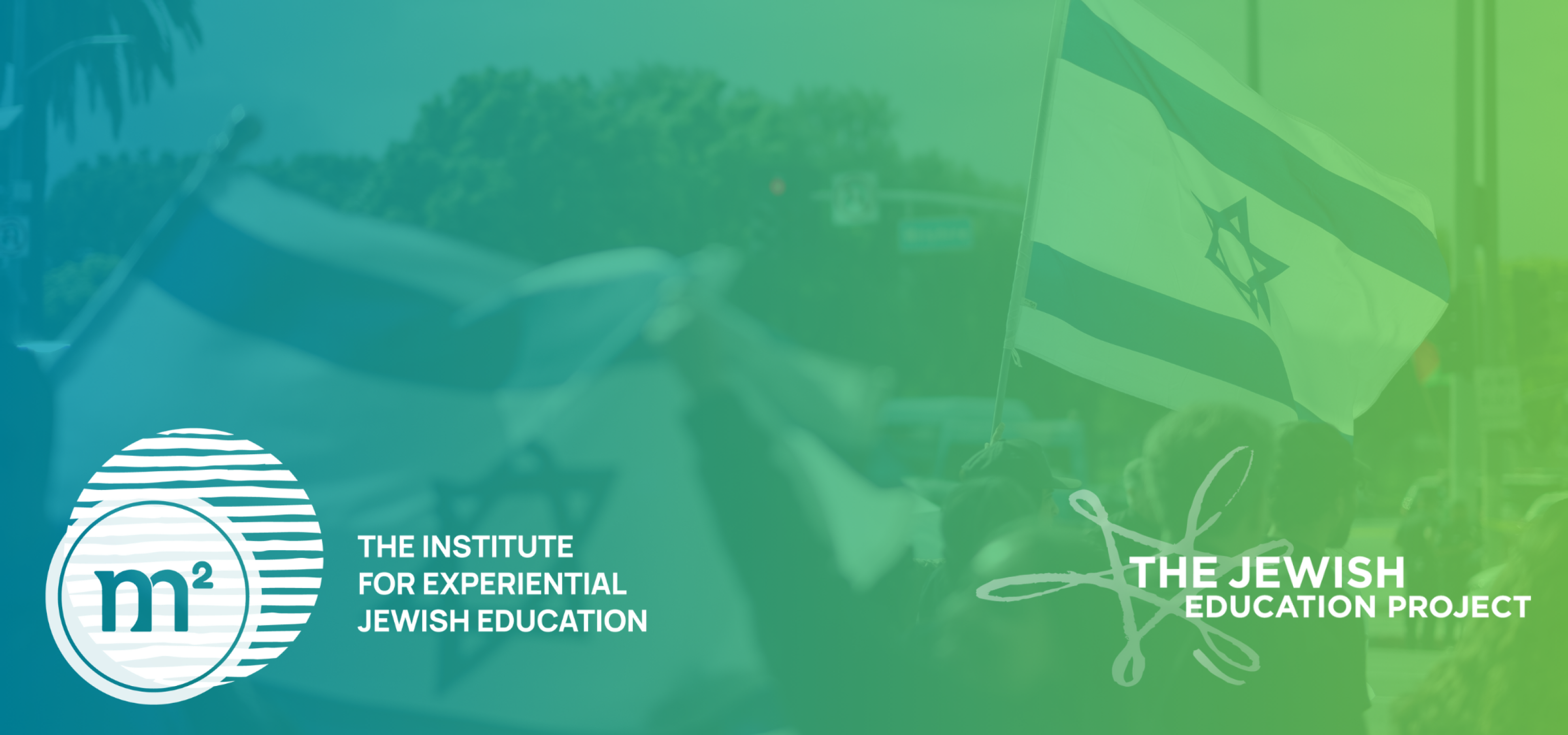 The logos of The Jewish Education Project and M Squared: The Institute for Experiential Jewish Education