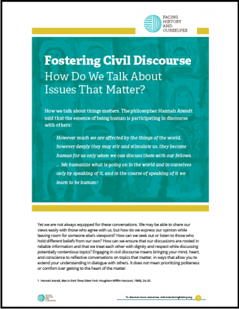 Fostering Civil Discourse PDF cover image