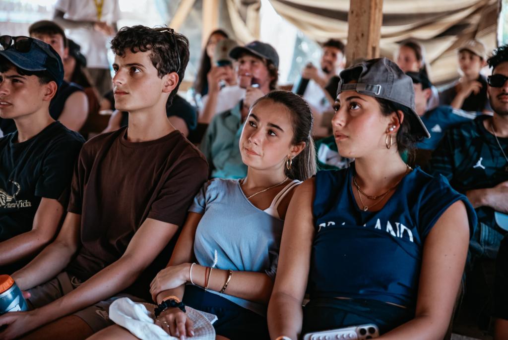 Teens listening to a session