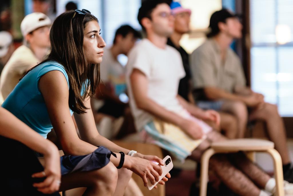 Teen girl paying attention