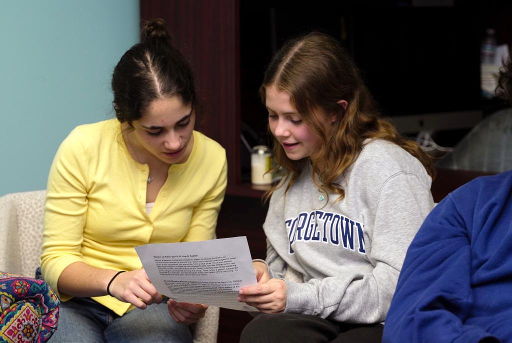 Middle-schoolers learning together