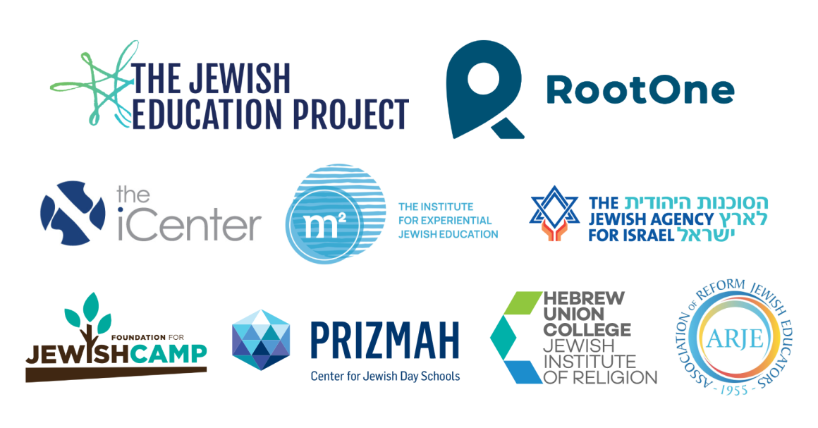 The logos of the sponsoring organizations, including The Jewish Education Project and RootOne