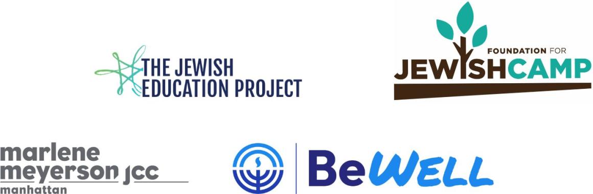 Logos TJEP, FJC, BeWell, Marlene Meyerson JCC Manhattan