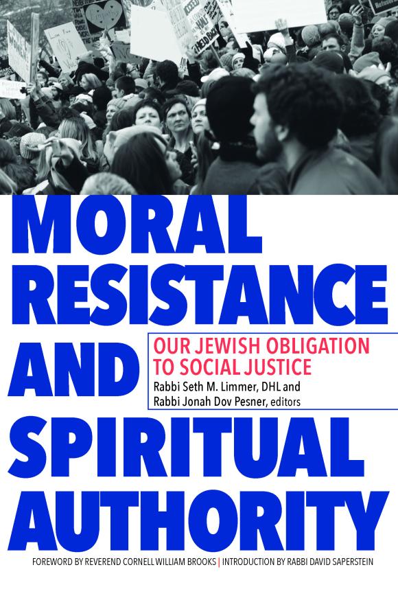 The cover of "Moral Resistance and Spiritual Authority" depicts a group protest.