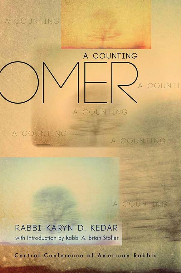 The cover for "Omer: A Counting" features a photo by Chime Costello. It is various shades of yellow, green, and gray, with several blurred trees.