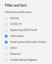 Areas of focus from the NEA edjustice website